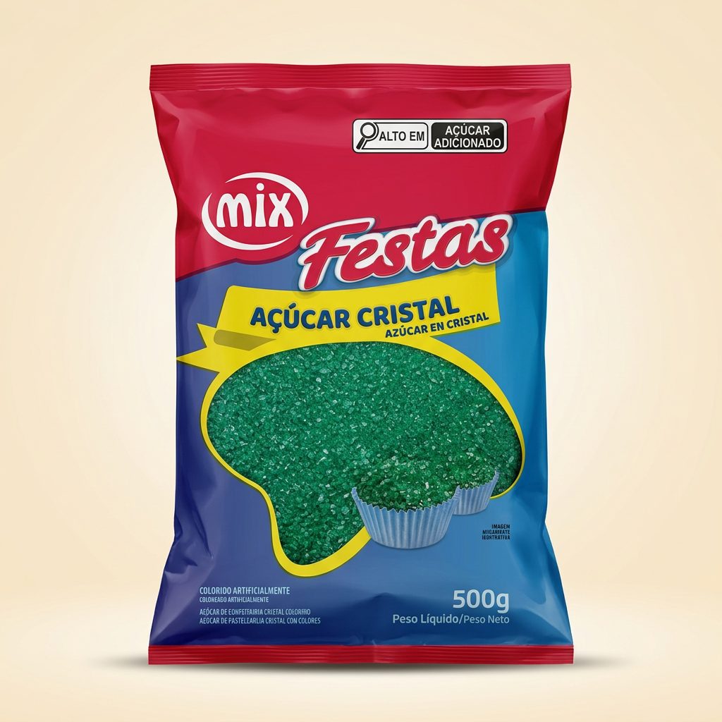 Açúcar Cristal Verde Mix 500 g