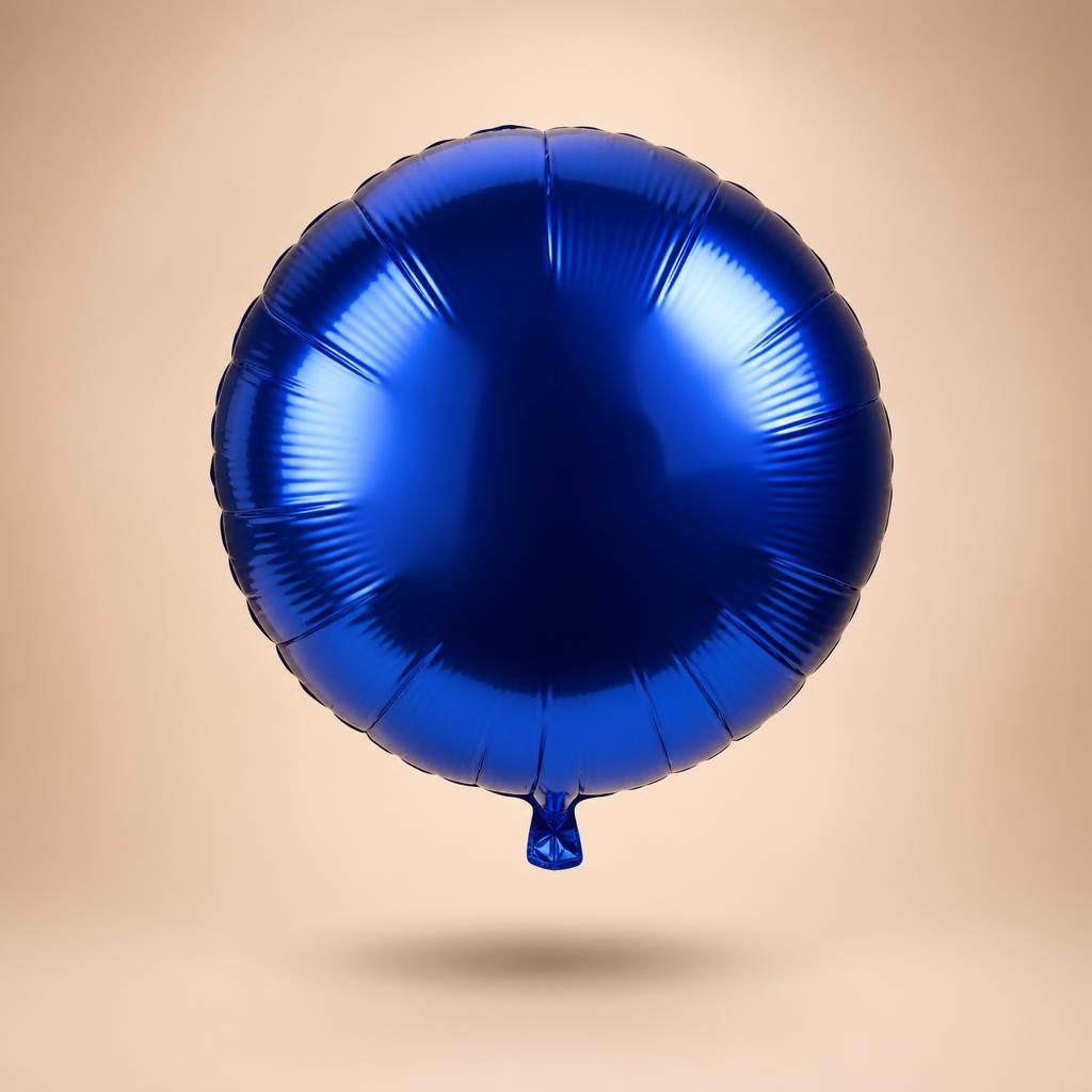 Balão Metalizado Redondo Azul Escuro 45 cm
