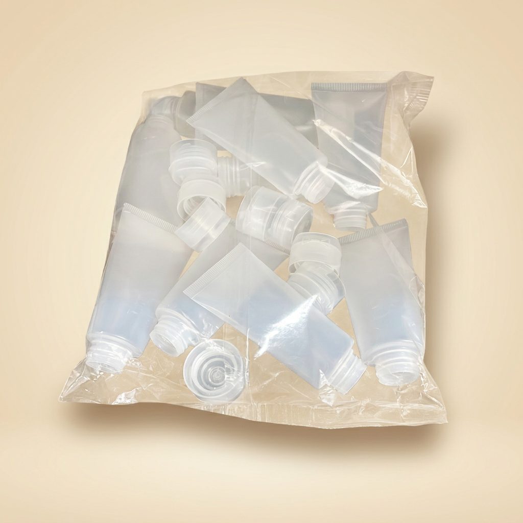 Bisnaga Plástica Cristal com Tampa — 10un