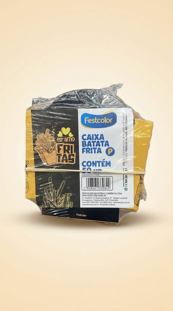 Caixa para Batata Frita P Festcolor — 50 un