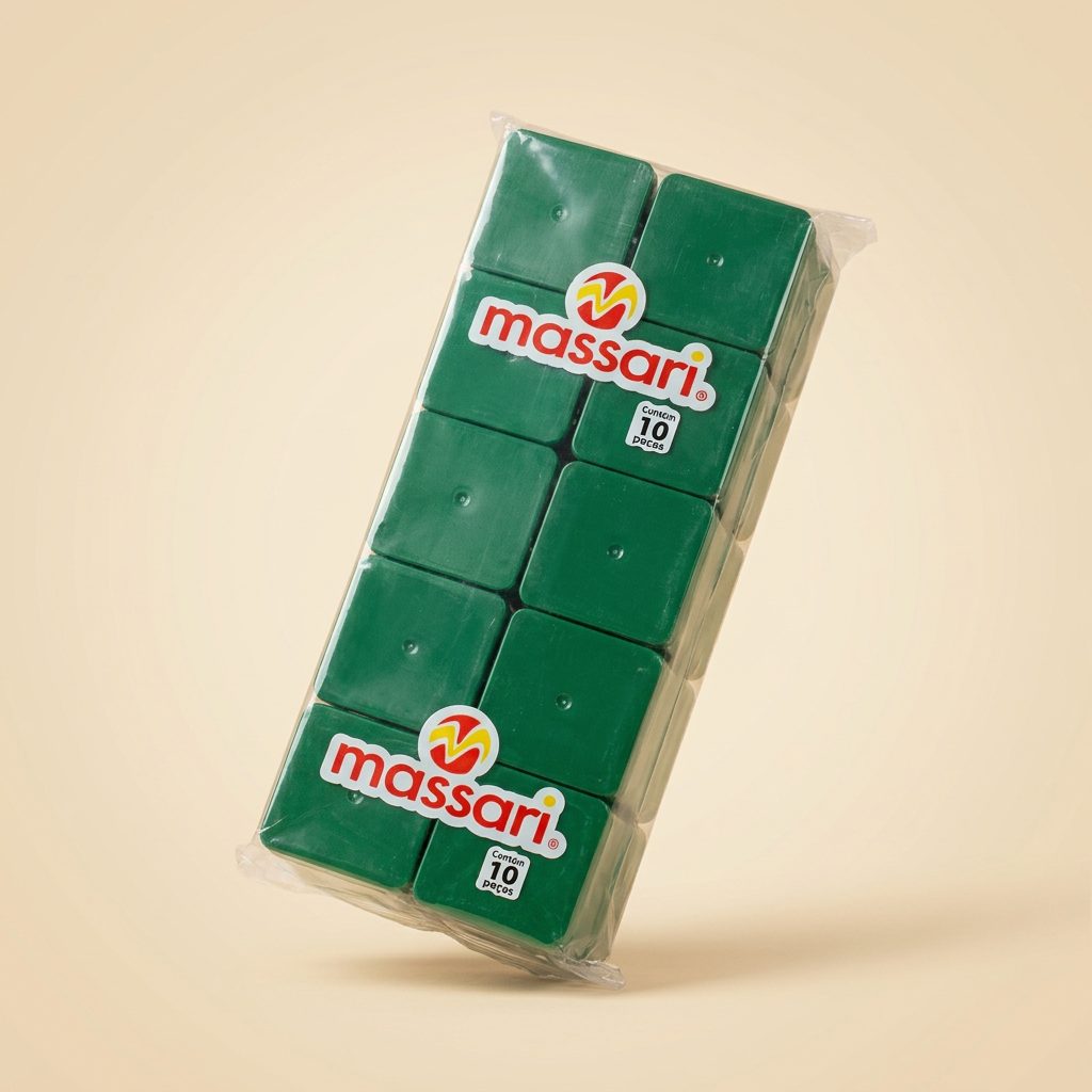 Caixinha Plástica Verde Massari — 10un