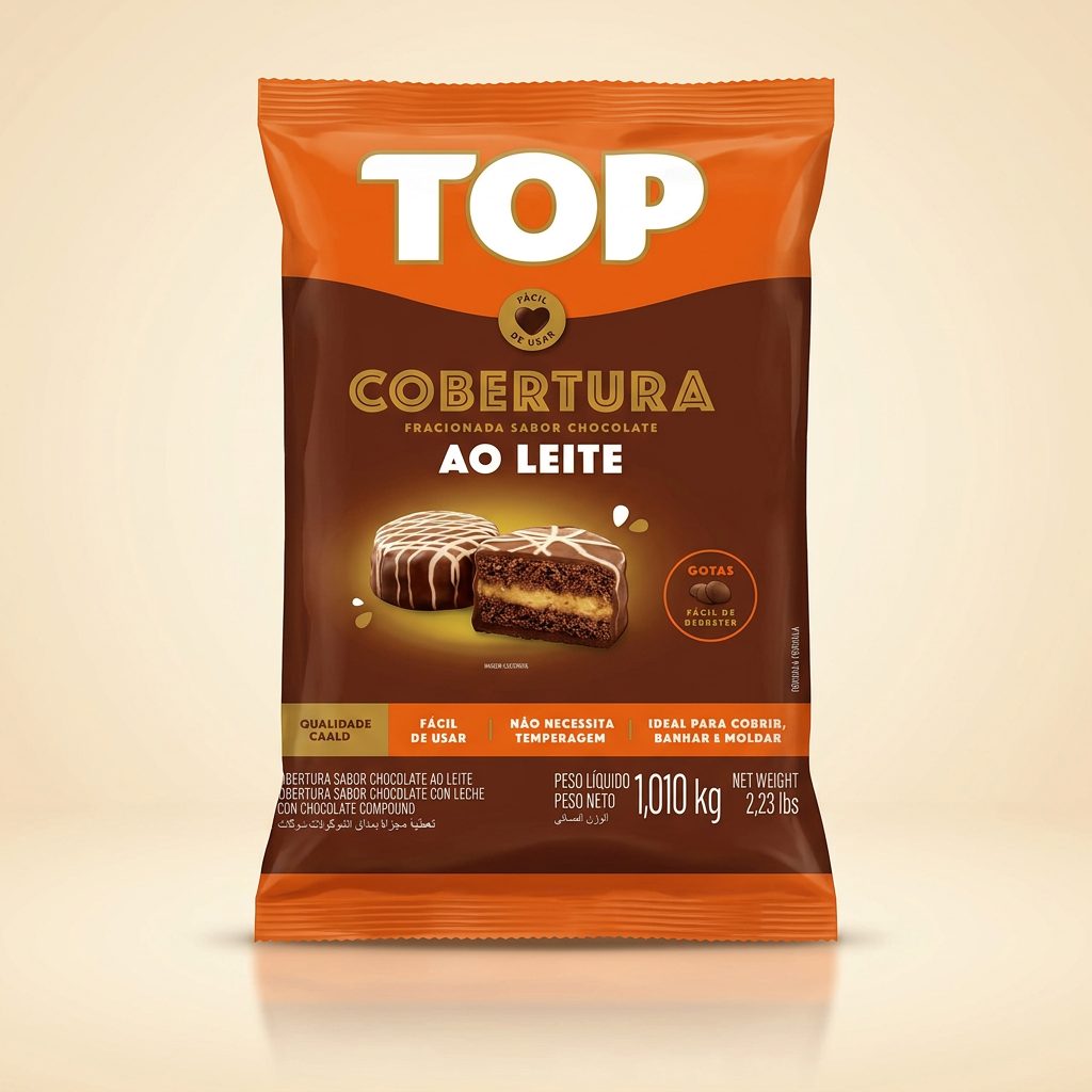 Cobertura Fracionada Top Chocolate ao Leite 1,010 kg