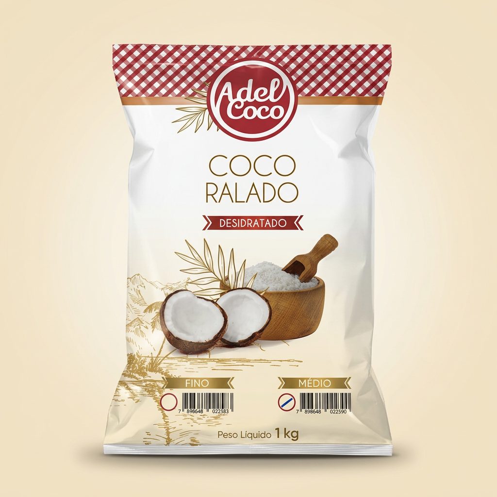 Coco Ralado Desidratado Médio Adel Coco 1 kg
