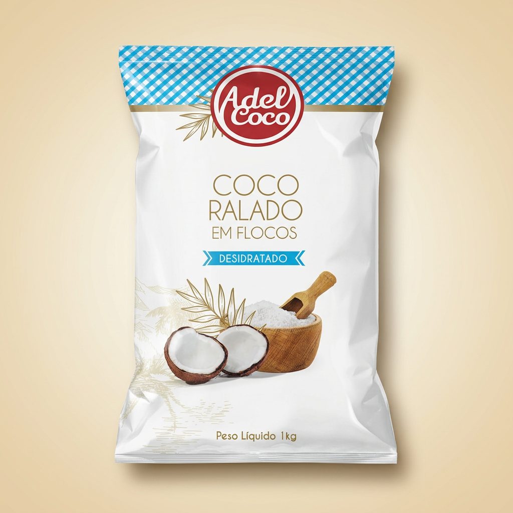 Coco Ralado em Flocos Desidratado Adel Coco 1 kg