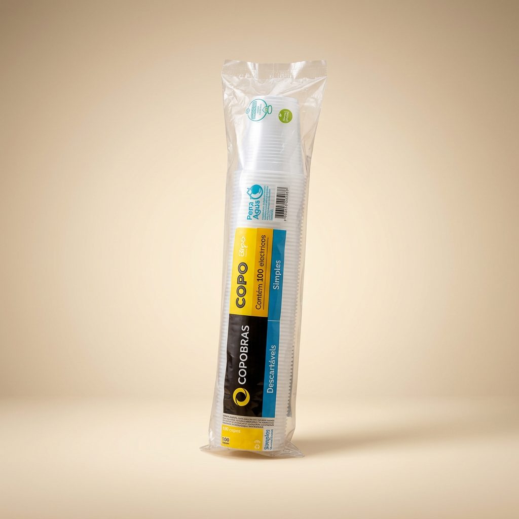 Copo Descartável 180ml Copobras — Pacote 100 un