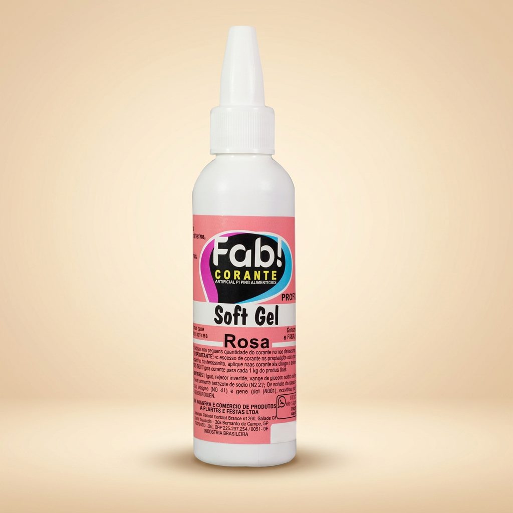 Corante Soft Gel Rosa 25g — FAB