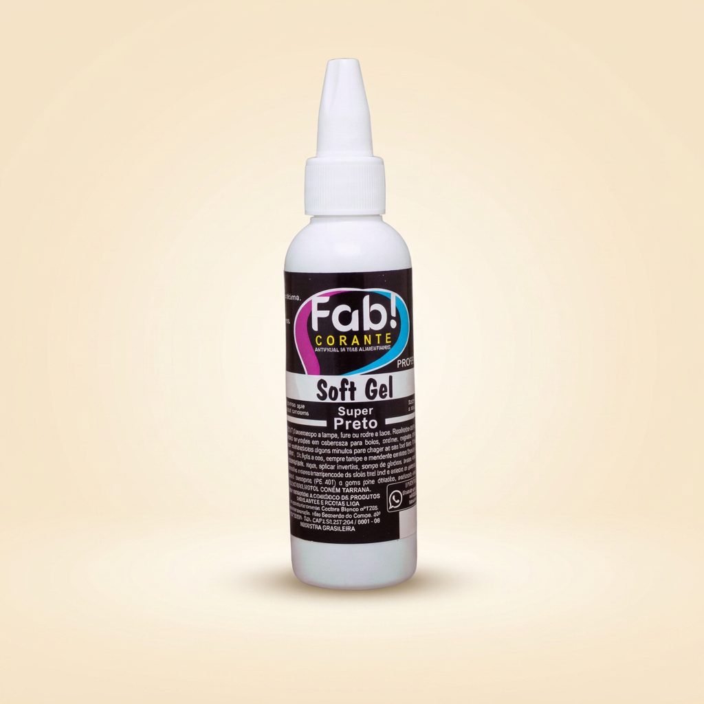 Corante Soft Gel Super Preto 25g — FAB