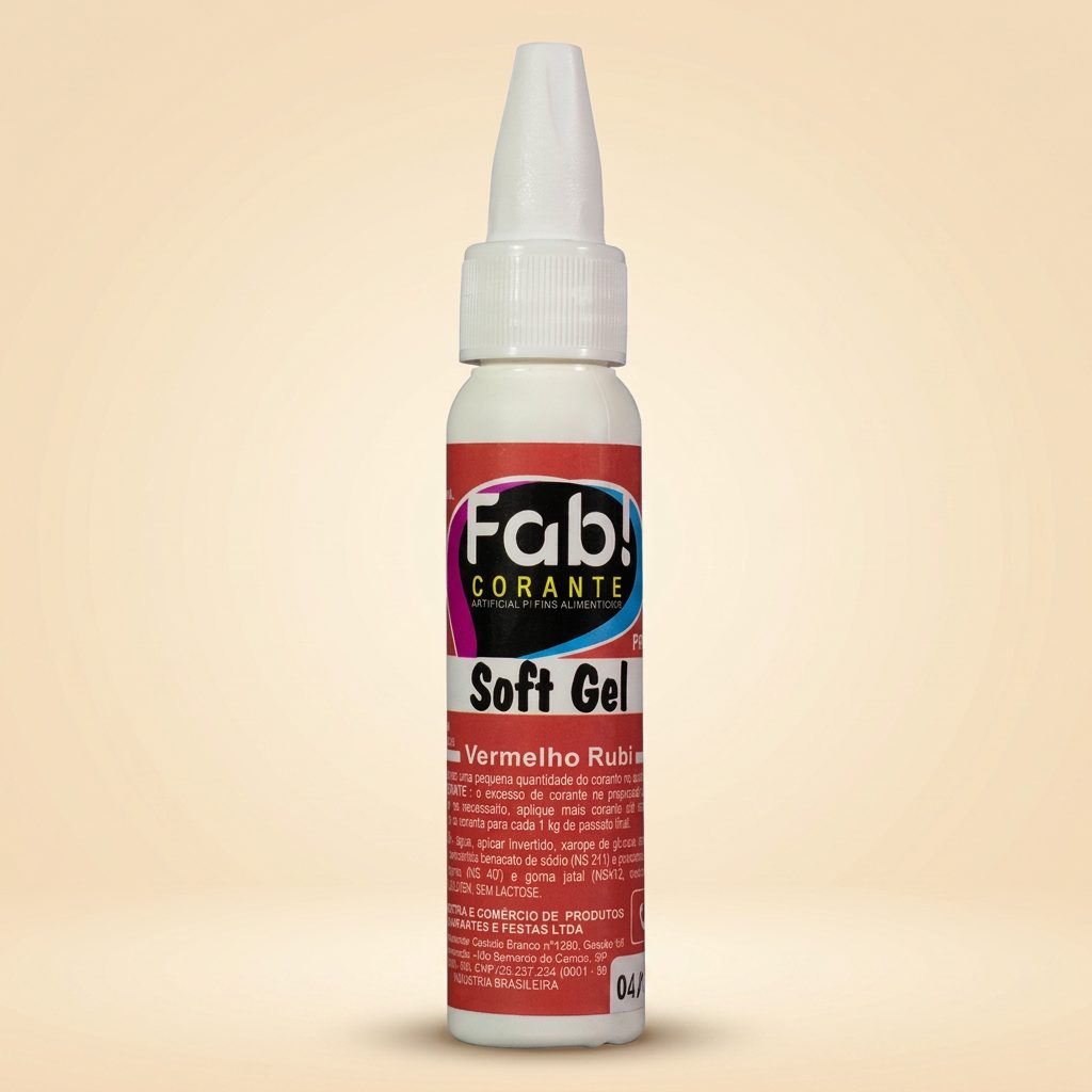 Corante Soft Gel Vermelho Rubi 25g — FAB