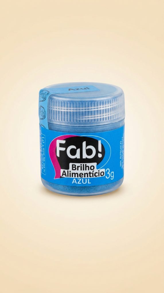 Brilho Alimentício Fab! Azul 3 g