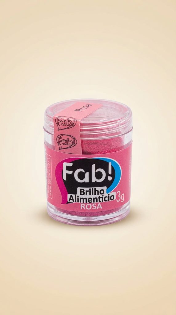 Brilho Alimentício Fab! Rosa 3 g