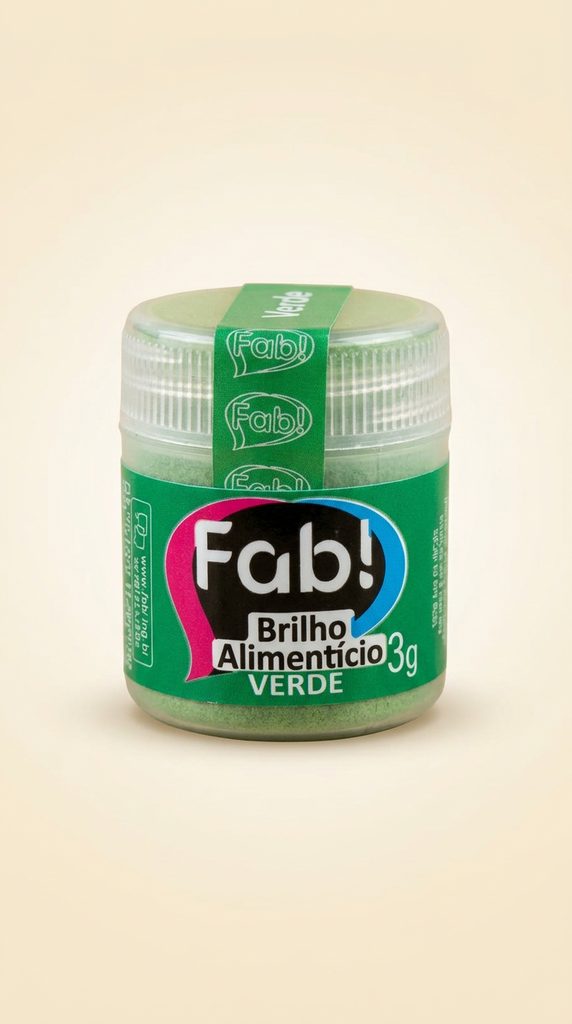 Brilho Alimentício Fab! Verde 3 g