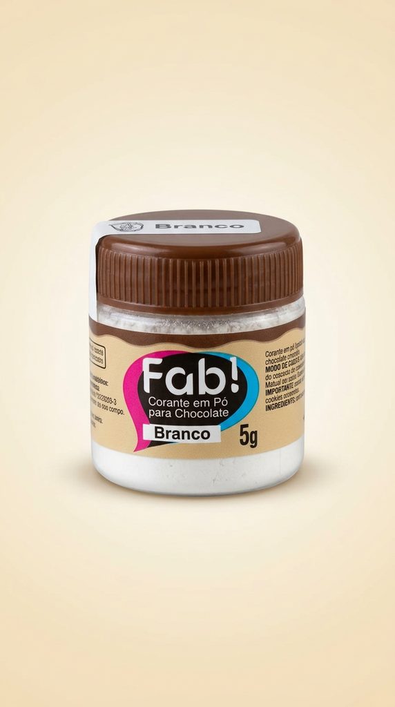 Corante em Pó para Chocolate Fab! Branco 5 g