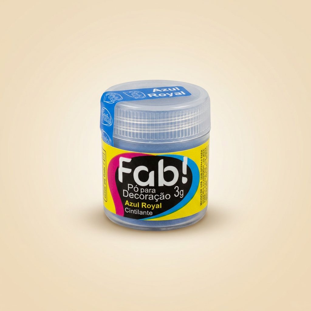 Pó para Decoração Fab! Azul Royal Cintilante 3 g