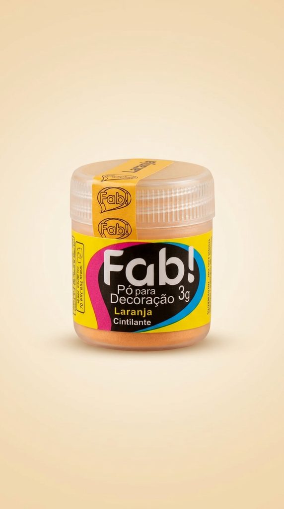 Pó para Decoração Fab! Laranja Cintilante 3 g