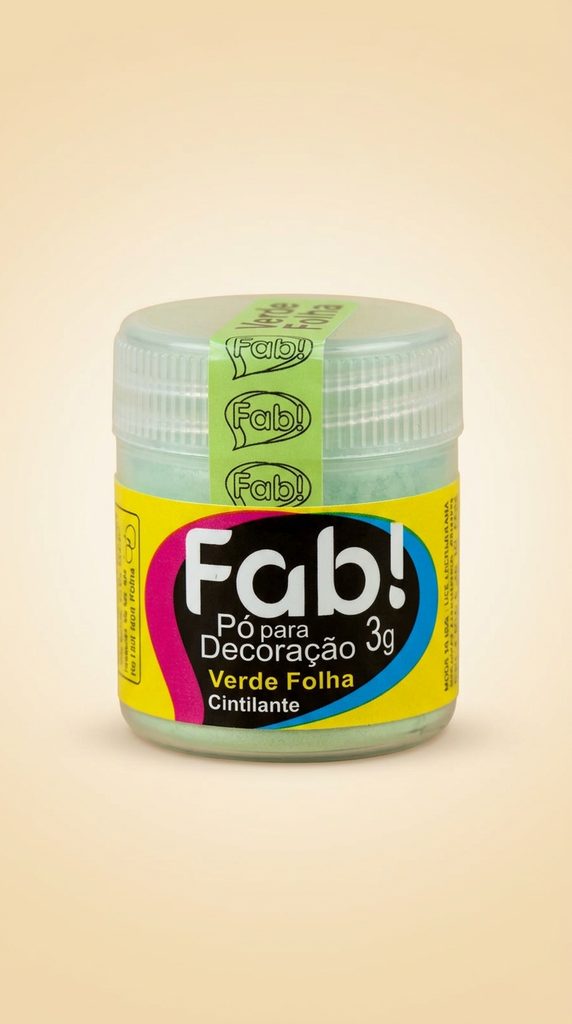 Pó para Decoração Fab! Verde Folha Cintilante 3 g