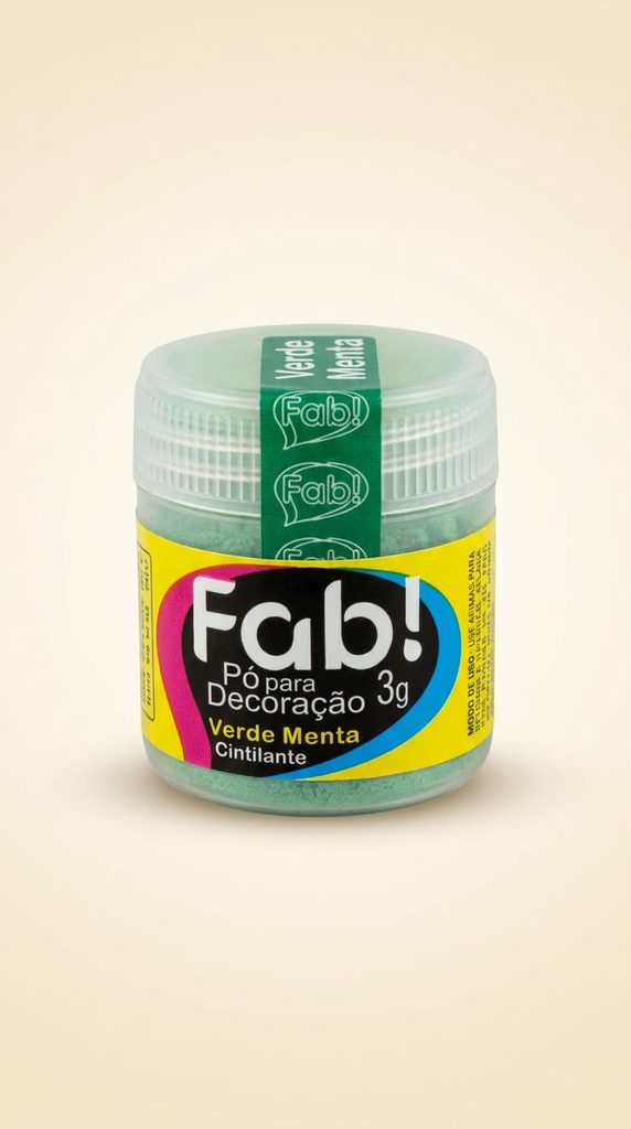 Pó para Decoração Fab! Verde Menta Cintilante 3 g