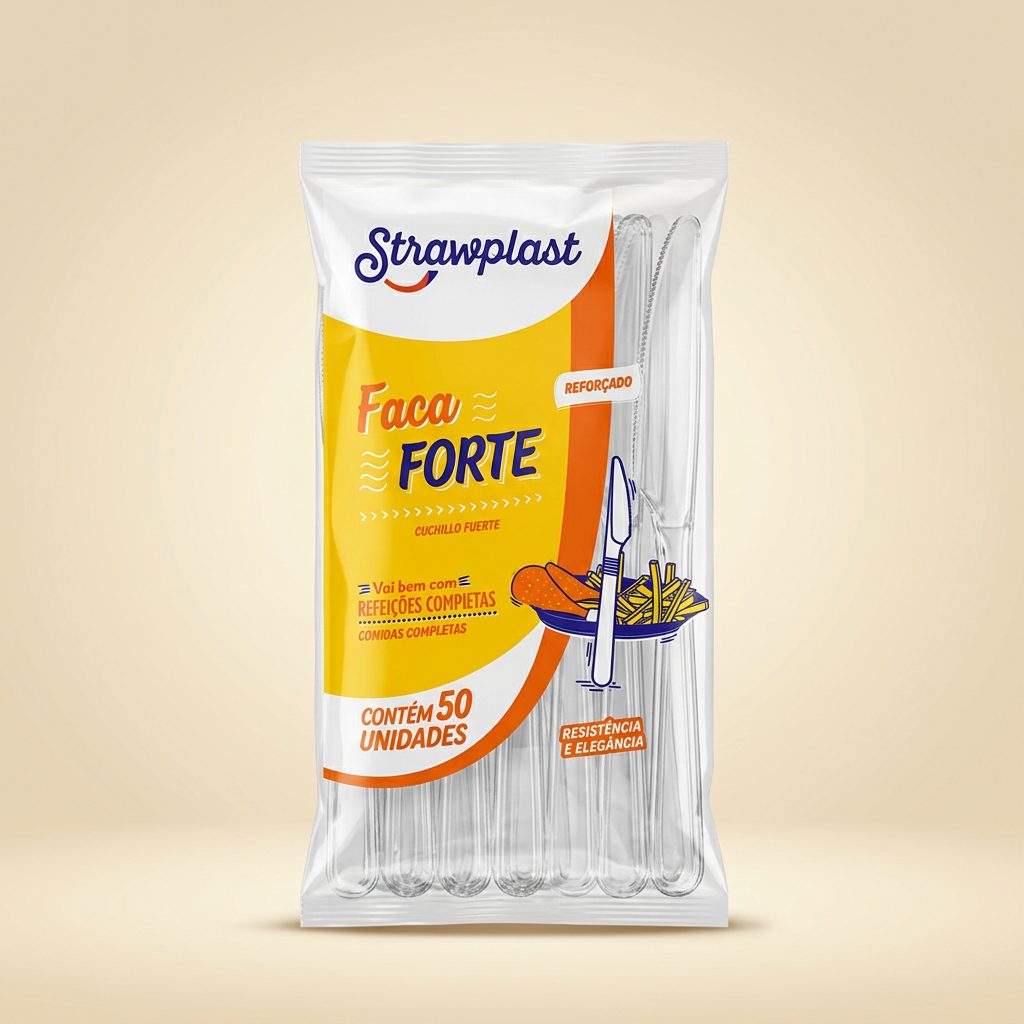 Faca Forte Strawplast Reforçada — 50 un