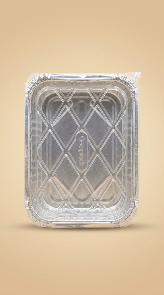 Forma de Alumínio 250 ml Bompack com Tampa — 10 un