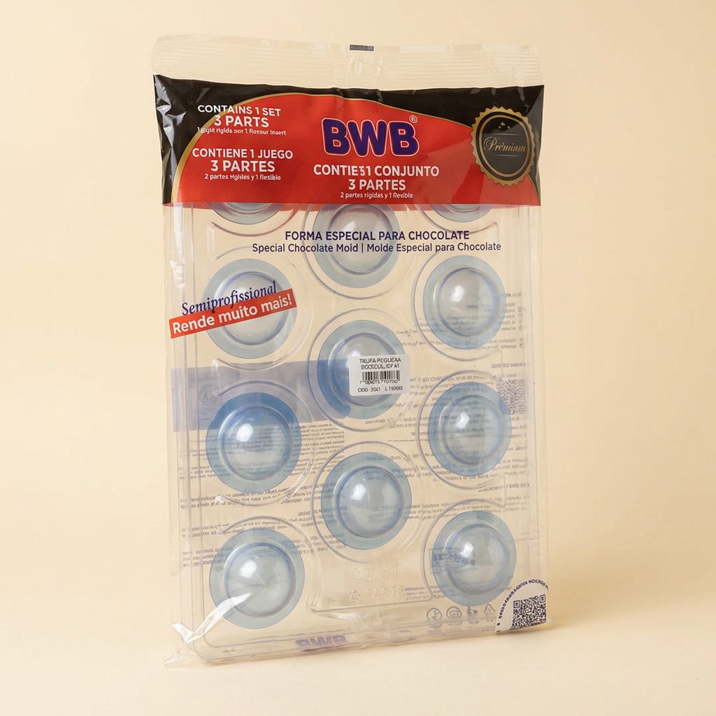 Forma Especial para Chocolate BWB Trufa Pequena SP 41 — 3 partes