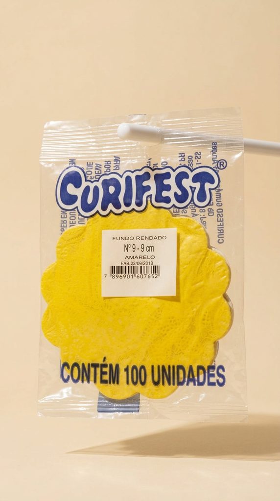 Fundinho Rendado Amarelo Nº9 9 cm C/100