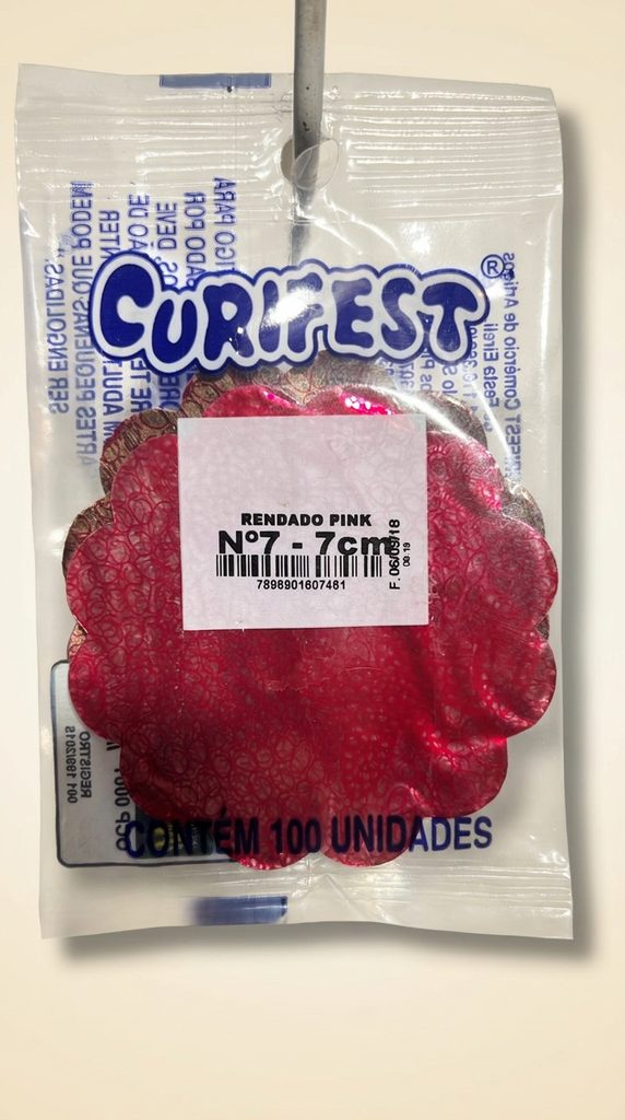 Fundinho Rendado Pink Nº7 7 cm C/100