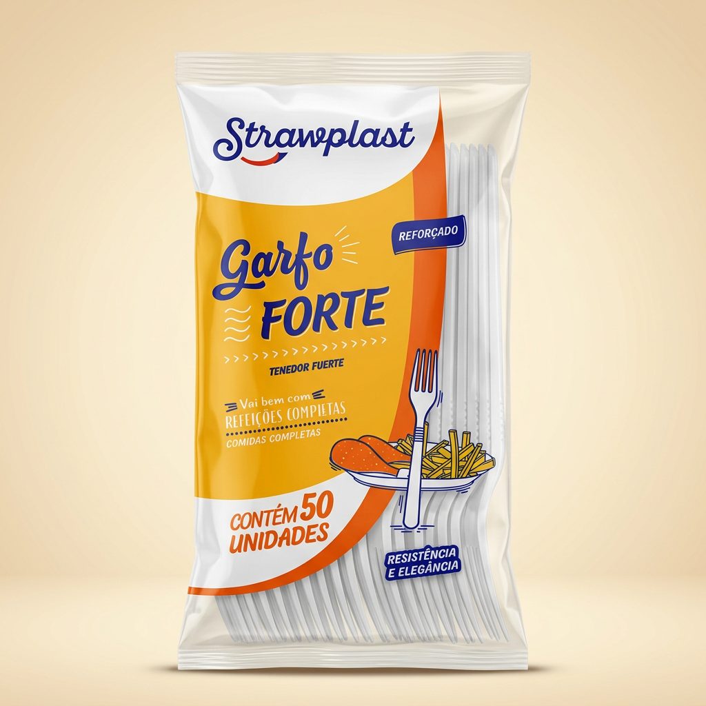 Garfo Forte Strawplast Reforçado — 50 un
