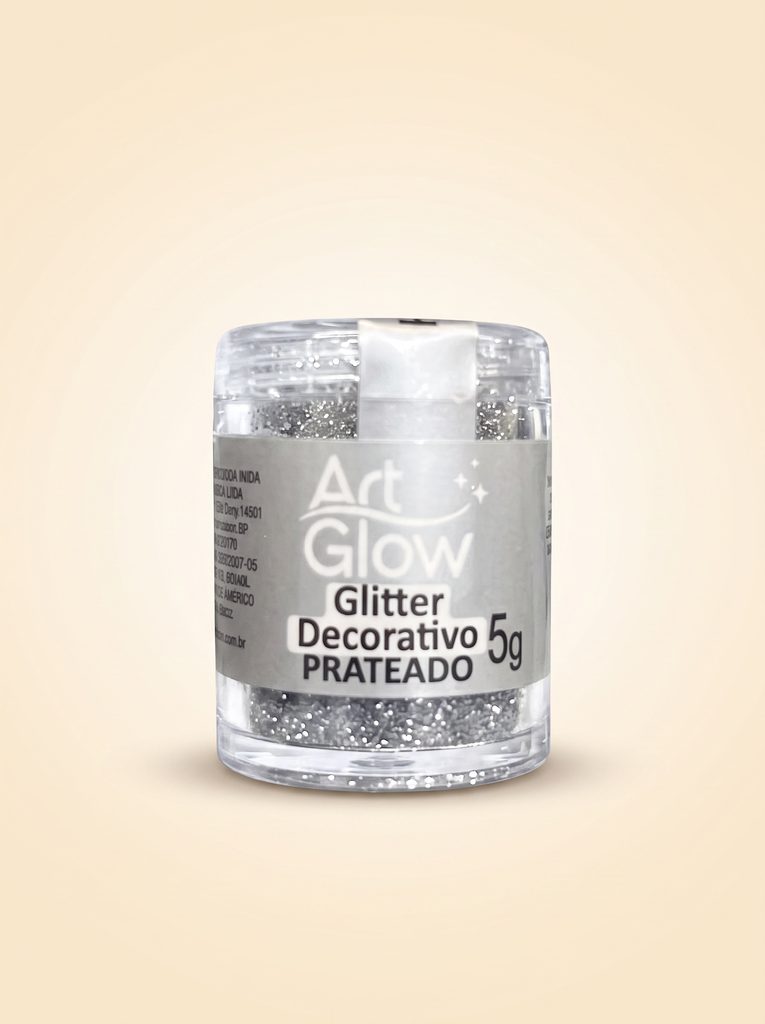 Glitter Decorativo Prateado 5g — Art Glow