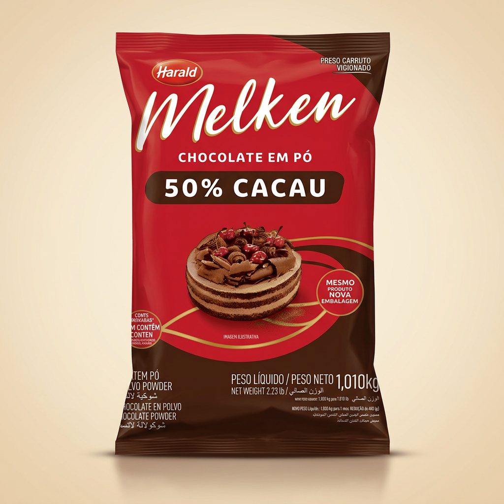 Chocolate em Pó Melken 50% Cacau 1,010 kg
