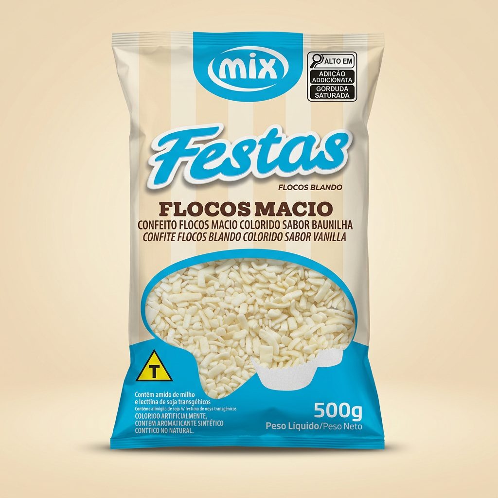 Flocos Macio Mix Festas 500 g
