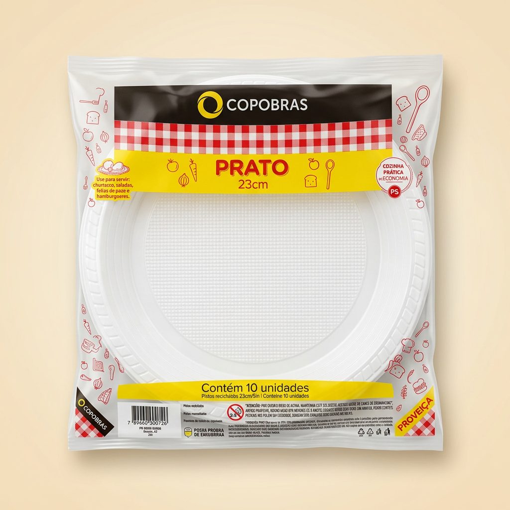 Prato Copobras 23 cm — 10 un