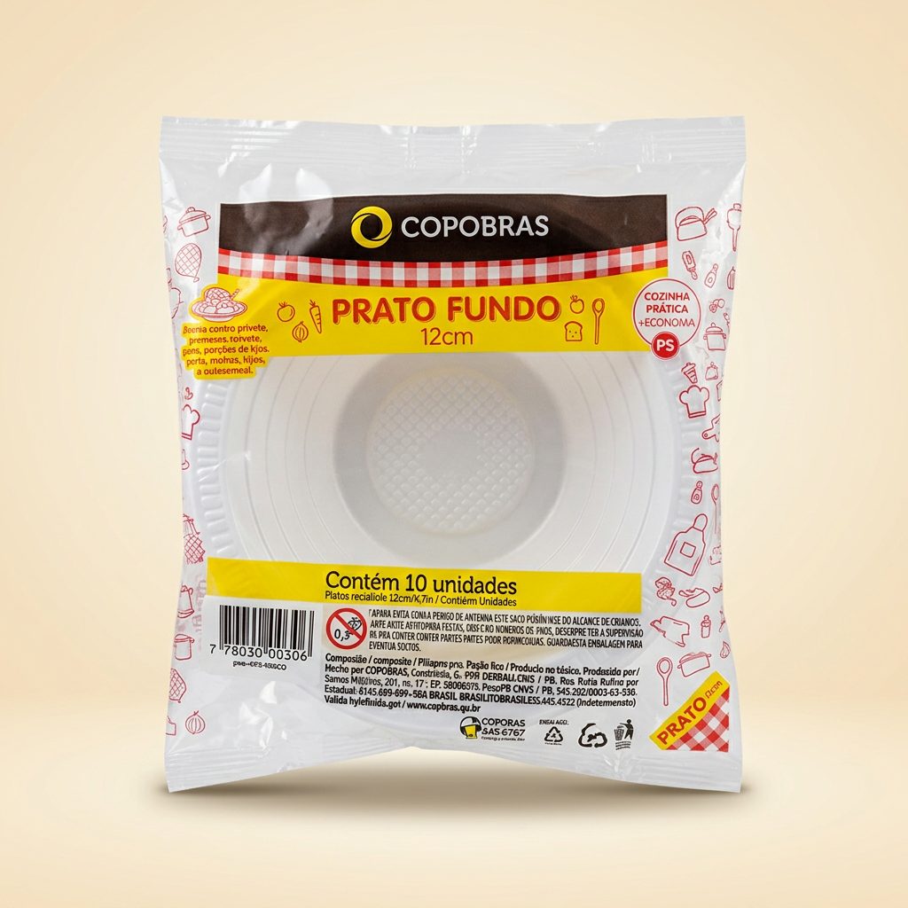 Prato Fundo Copobras 12 cm — 10 un