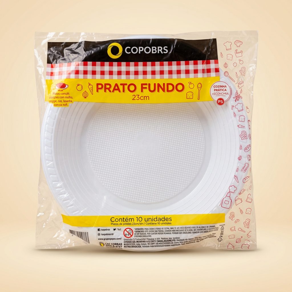 Prato Fundo Copobras 23 cm — 10 un