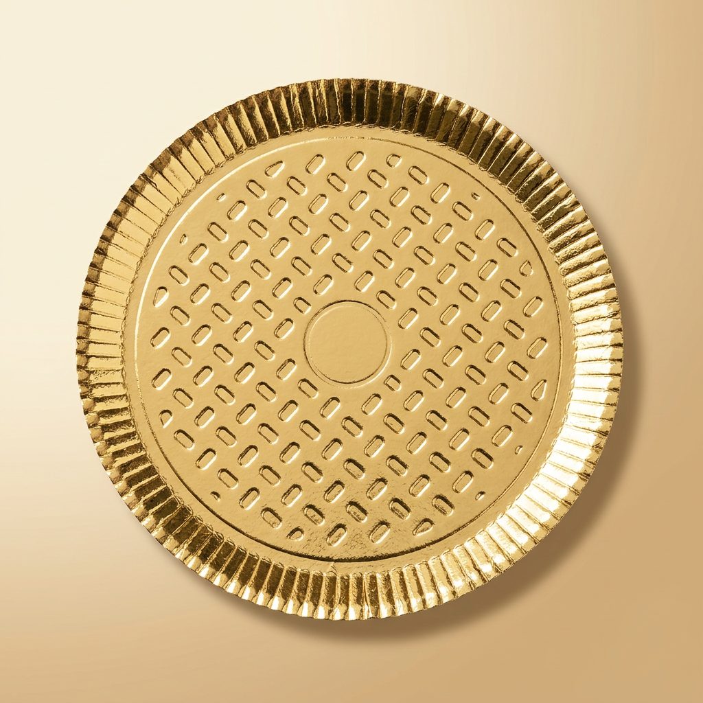 Prato de Papelão Dourado nº 8