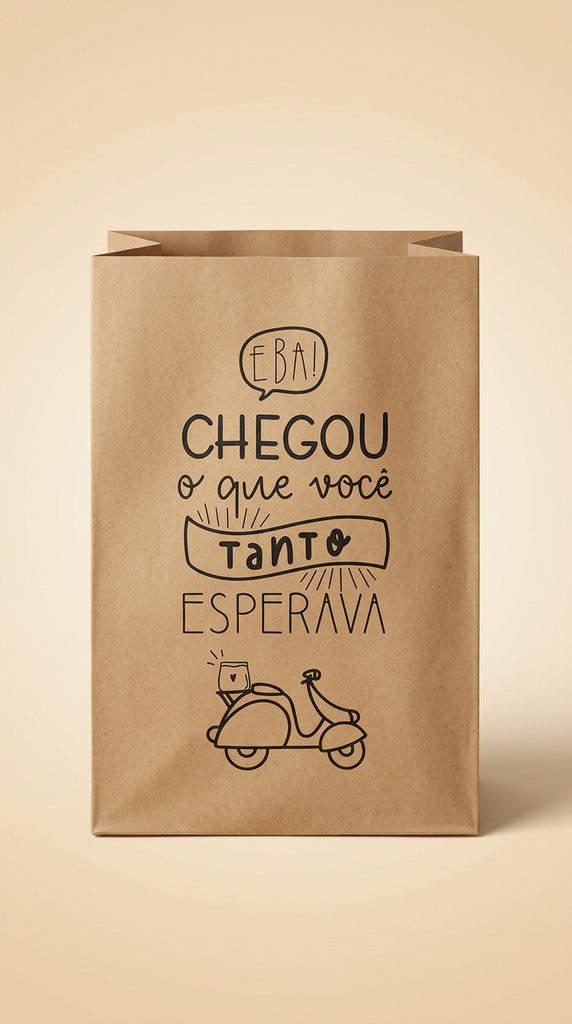 Saco Delivery Kraft G 33 x 26 x 17 cm — 50 un