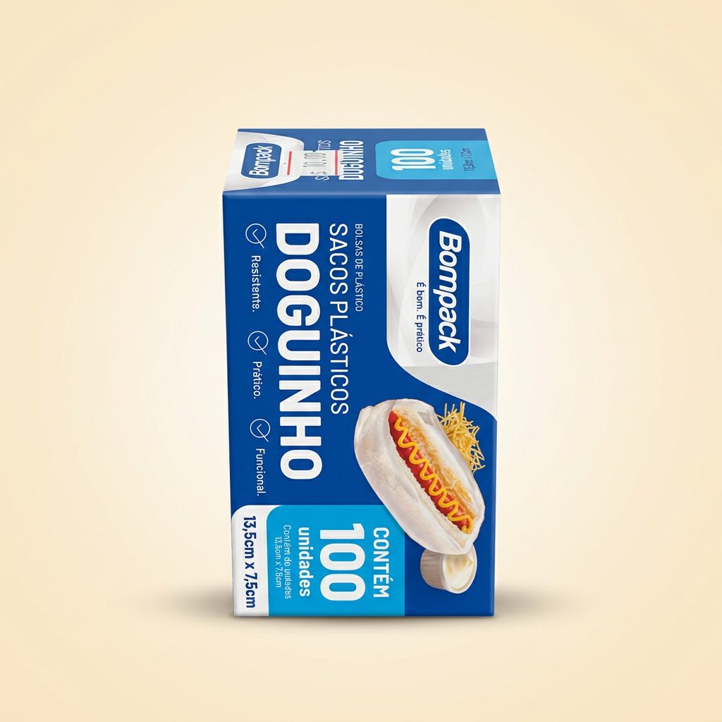 Saco Plástico Mini Doguinho 13,5x7,5 — 100 un