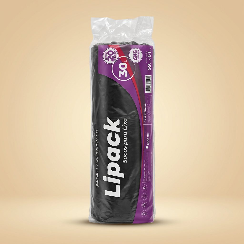 Saco para Lixo Lipack 30 L c/ 20 un