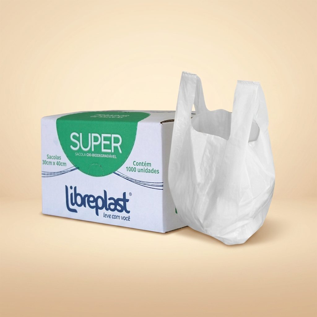 Sacola Plástica Libreplast Super 30cm x 40cm — Caixa 1.000 un