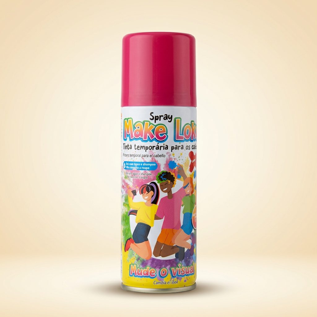 Spray Make Loko Cabelo Rosa