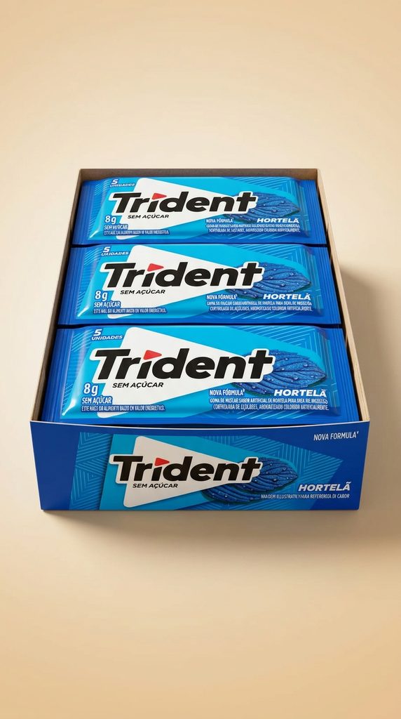 Trident Sem Açúcar Hortelã 8 g